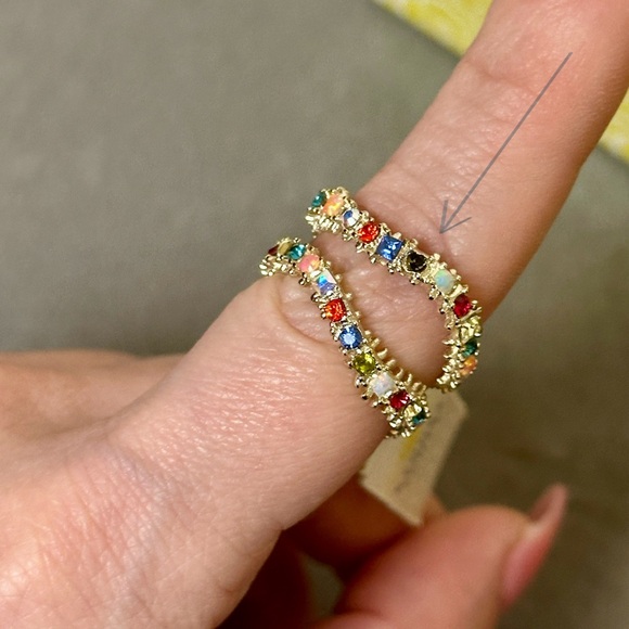 Kendra Scott Multicolor Beck Wrap Band Ring Sz 6 - Picture 4 of 6